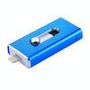 RQW-02 3 in 1 USB 2.0 & 8 Pin & Micro USB 32GB Flash Drive(Blue)