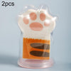 2 PCS Long Cat Claw Wet and Dry Use Puff with Storage Box(01)