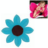Newborn Baby Bathtub Foldable Blooming Bath Flower Bath Tub for Baby Blooming Sink Bath for Baby Play Bath Sunflower Cushion Mat, Diameter: 85cm(Blue)