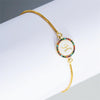 English Letter Bracelet Couple Girlfriends DIY Bracelet Men Women Micro Inlaid Zircon Rainbow Bracelet(H)
