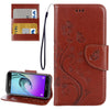 For Galaxy A5 (2017) / A520 Butterflies Love Flowers Embossing Horizontal Flip Leather Case with Holder & Card Slots & Wallet & Lanyard(Brown)