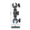 Motorcycle Dualheads Crab Clamp Handlebar Fixed Mount Holder