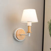 E27 LED Bedside Aisle Creative Personality Wooden Wall Lamp, Power source: With LED White Light 5W(White)