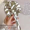 Square Medium Retro Handheld Cosmetic Mirror Portable Small Mirror