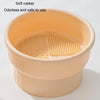 Makeup Brush Cleaning Bowl Storage Drying Rack Silicone Cosmetic Egg Cleaning Tool(Skin Color)