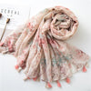 180 X 85cm  Women Cotton And Linen Scarf Retro Splicing Bohemian Printed Silk Shawl SL1903-006
