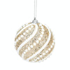8cm Christmas Ball Christmas Tree Decoration Sequin Pearl Ball Hanging Ornament(Champagne)