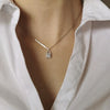 Ladies Light Luxury Bowknot Necklace Clavicle Chain, Specification:XL1098