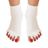 Massage Five-finger Socks Thickened Open-toed Socks, Color: White