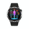 ET485 1.43 inch Color Screen Smart Watch Silicone Strap, Support Bluetooth Call / Micro-physical Examination(Black)