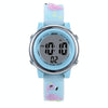 JNEW A380-86576 Student Cartoon Flamingo Waterproof Luminous Multifunction LED Electronic Watch(Light Blue)