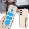 For Samsung Galaxy A35 5G Zipper Wallet Split MagSafe Leather Back Phone Case(White)