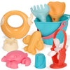 9 in 1 Outdoor Play Water Play Sand Soft Silicone Material Tool Children Play Water Toy Set