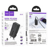 hoco AC25 Mini Single Port PD30W Universal Travel Charger(Black)