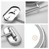 8 Inch Wall-Mounted Double-Sided Makeup Mirror LED Three-Tone Light Bathroom Mirror, Colour: Battery Models Silver(Triple Magnification)