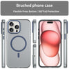 For iPhone 15 Pro Max MagSafe Frosted Translucent TPU + PC Full Coverage Phone Case(Dark Blue)