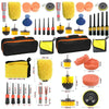 19 PCS / Set Car Beauty Cleaning Brush Details Brush Washing Glove Tool Set(Yellow Ring)