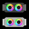 Desktop ARGB Memory Cooler PWM Temperature Control Dual Fan, For DDR / DDR2 / DDR3 / DDR4 / DDR5(White)