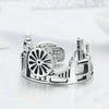S925 Sterling Silver Ring Sky City Open Ring