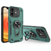 For iPhone 12 Metal Rotating Bracket TPU + PC Magnetic Phone Case(Green)