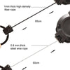 Backpack Carabiner Plastic Retractable Pull Badge Reel, Color: Black-Fiber Rope