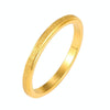 Three Lifetimes Titanium Steel Couple Rings Very Fine Frosted Ring, Size: US Size 10(Golden)