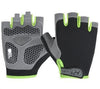 Cycling Shock Absorbing Anti-Slip Gloves Fitness Weight Lifting Training Half-finger Gloves, Size:XL(Black+Green)