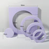 Round Combo Kits Geometric Cube Solid Color Photography Photo Background Table Shooting Foam Props (Purple)