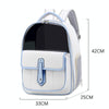 PU Pet Carrier Backpack Black for Cats & Dogs (Model 6)