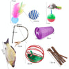 28-Piece Cat Toy Set | Feather Mice, Balls & Sisal Scratcher