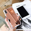 Luxury Plating Mirror Acrylic TPU Case for iPhone 8 Plus & 7 Plus(Rose)