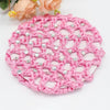 Beautiful Diamonds Bun Cover Snood Women Hair Net Ballet Dance Skating Headwear Accessories(Pink)