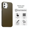 For iPhone 12 Carbon Fiber Series IMD Phone Case(Brown)