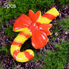 5pcs Christmas Decorations Resin Crafts Gifts Home Decorations Small Ornaments, Style: Yellow Red Cane
