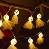 LED Halloween Decoration Luminous Cloth Ghost Ornament String Light 3m 20 Lights(Warm White)