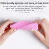 10 PCS Tofu Block Nail Polish Four Squares High Elastic Cotton Manicure Sand Block (Blue)