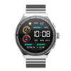 BM01 1.45 inch Steel Band IP68 Waterproof Smart Watch Support Bluetooth Call / NFC(Silver)