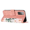 For Samsung Galaxy S20 FE Floral Pattern Leather Phone Case with Lanyard(Pink)