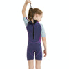 DIVE & SAIL WS-18813 2.5mm Children Warm Diving Suit One-piece Short-sleeved Sunscreen Snorkeling Suit Drifting Cold-proof Swimming Suit, Size: L(Black Purple Sleeve)