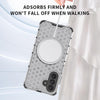 For Samsung Galaxy A26 5G Honeycomb Magnetic Ring Shockproof Phone Case(White)