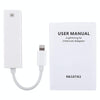 NK107A1 8 Pin to RJ45 Ethernet LAN Network Adapter Cable for iPhone / iPad Series, Total Length: 16cm(White)