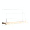 Wooden Base Iron Multi-Layer Earrings Storage Display Rack Can Hang Jewelry Display Shelf, Style: 3 Layers (White)