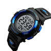 SKMEI 1258 Multifunctional Outdoor Sports Noctilucent Waterproof Wrist Watch, Size: S(Blue)