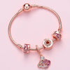 SL132 20cm Women Rose Gold Beaded Bracelet