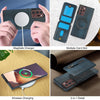 For Samsung Galaxy Note20 Ultra Zipper Wallet Split MagSafe Leather Back Phone Case(Blue)