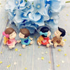 Lovers Bow Garden Dollhouse Decoration Moss Micro Landscape PVC Ornaments