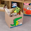 Youngshoots Cotton Linen Cartoon Toy Storage Basket Clothing Storage Box,Style Washable(Baby Crocodile)