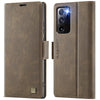 For Samsung Galaxy Note20 Ultra AutSpace A11 Side Buckle MagSafe Magnetic RFID Phone Leather Case(Coffee)