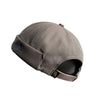 A36 Cartoon Coconut Tree Pattern Retro Hip Hop Without Eaves Sailor Hat Landlord Hat Skullcap, Size:One Size(Dark Gray)