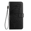 For Asus ROG Phone 8 Embossed Butterfly Leather Phone Case(Black)